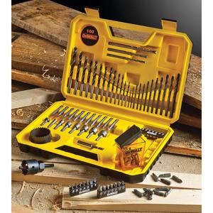 DeWalt <b>Drill</b> And Screw Set 100 Piece Combination In Case For Woodworking And Metal Drilling - Product Image 1