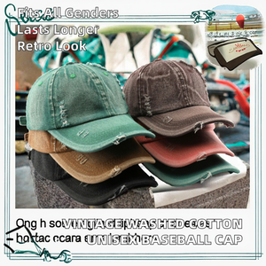 Nouvelle Casquette de Baseball Vintage 6 Panneaux en Twill de Coton Lavé, Style Urbain Unisexe pour Adultes, Tendance Designer - Product Image 2