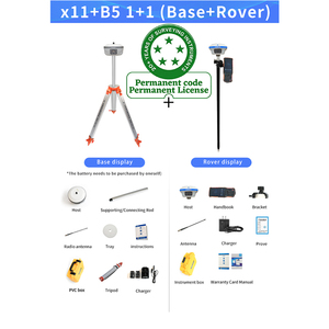 2026 CHCNAV X11 <b>Robot</b> Rtk Base Gnss Holybro H-rtk F9p Gps Used <b>Mini</b> Surveying Instrument Equipment - Product Image 4