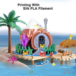 เครื่องพิมพ์ 3 มิติ เส้นพลาสติกสำหรับพิมพ์ 3 มิติ ขนาด 1.75 มม. PLA ซิลค์ สีเดียว สีคู่ สีสามสี น้ำหนัก 1 กก. 2 กก. 3 กก. พิมพ์ความเร็วสูง - Product Image 5
