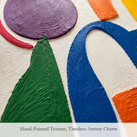Peinture à l'huile peinte à la main, abstraite audacieuse et colorée, texture impasto, sur toile, taille personnalisée, vente en gros pour hôtels et maisons