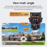 Wistino 6MP cámara de construcción solar HD al aire libre 20X zoom óptico alarma incorporada cámara CCTV solar