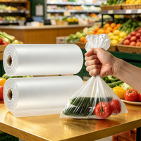Op maat gemaakte verpakkingszakken voor voedselfolie, transparante plastic zakken op rol, verpakkingen voor verse groenten & fruit.