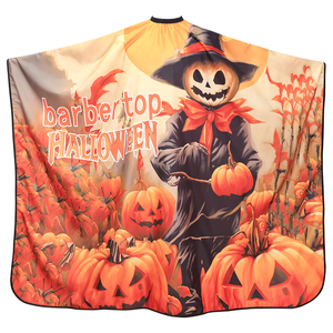 Capa de Barbero de Alta Calidad para Halloween, de Poliéster, Duradera, Suave, Impermeable, con Cintura Ajustable, Personalizable para Salón - Product Image 1
