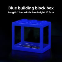 Mini aquarium circulaire en plastique transparent avec éclairage LED USB pour poissons Betta et décoration de bureau