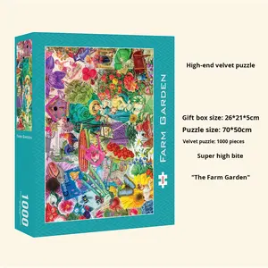 <span class=keywords><strong>Puzzle</strong></span> en velours pailleté de 500 pièces pour adultes - Peinture à l'huile <span class=keywords><strong>Paysage</strong></span> artistique sur papier de qualité supérieure Finition satinée - Avec boîte cadeau - Product Image 6