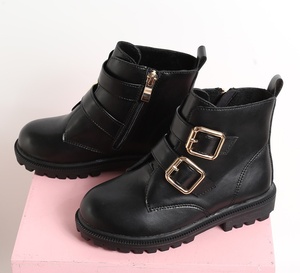 Botas de Tobillo Planas de Cuero Personalizadas para Niños, Otoño/Invierno - Product Image 4