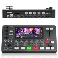 Kit de Envío Gratuito USD5004 = 4 Cámaras PTZ con Zoom 30X y Seguimiento IA a 4K60FPS + Controlador PTZ con Pantalla Táctil + Mezclador de Video + Interruptor PoE