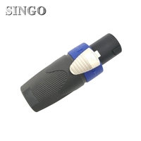 Prise de haut-parleur 4 pôles NL4FC à verrouillage par torsion, broche en cuivre plaqué or pour câble d'amplificateur audio professionnel et performance scénique