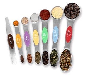 <span class=keywords><strong>Amazon</strong></span> Hot sale Measuring Tool Set Of 6pcs Stackable Stainless Steel Magnetic Measuring Spoon with lever - Product Image 3