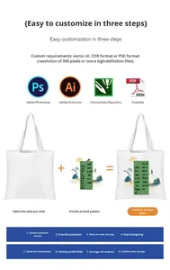 Bolsa de Compras de Lona con Logotipo Personalizado al por Mayor, Bolsa de Playa con Asas de Cuerda Gruesa y Bordado Artístico, Bolso de Mano de Gran Capacidad para Regalo - Product Image 4