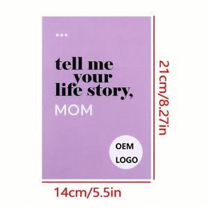 Carnet de notes personnalisé en cuir rigide pour la histoire de vie de la mère, idéal pour Thanksgiving et Noël - Product Image 3