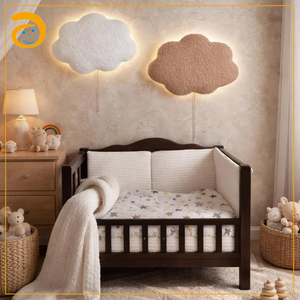 Veilleuse Murale Nuages pour Chambre d'Enfant, Lampe Murale LED Nuages Bouclés Blanc Chaud, Décoration Murale Chambre Enfant, Décoration Murale Prénom Bébé - Product Image 2