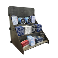 Présentoir de comptoir portable en bois à 3 niveaux, léger et pré-assemblé, pour salons d'artisanat, présentation de savons, bijoux CBD, épices, tasses et vente au détail