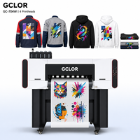 Impresora DTF GCLOR GC-704W de 650 mm, 4 cabezales de impresión Epson I3200-A1, equipo de transferencia de calor para prendas de alta velocidad