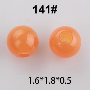 Wholesale Acrylic Large Hole <b>Beads</b> Double-Color Round Amber Effect <b>Beads</b> for DIY Jewelry - Product Image 2