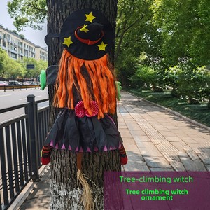 DAMAI Halloween Outdoor Horror Hanging Tree Decoration Giant Witch Climbing Tree Props Ghostly Decoration for Halloween Festival - Product Image 5
