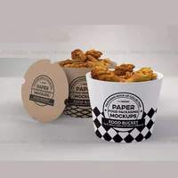 SenAng Vente en gros de seaux en papier personnalisés de grande capacité, seaux jetables pour poulet frit et pop-corn