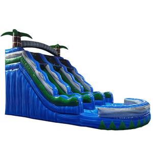 Tobogán Inflable Gigante <span class=keywords><strong>de</strong></span> PVC, Combinado <span class=keywords><strong>con</strong></span> <span class=keywords><strong>Piscina</strong></span>, Tobogán Acuático y Seco, <span class=keywords><strong>Casa</strong></span> <span class=keywords><strong>de</strong></span> Brinco, Parque <span class=keywords><strong>de</strong></span> Aventuras Azul y Verde, Parque <span class=keywords><strong>de</strong></span> Trampolines <span class=keywords><strong>para</strong></span> Diversión - Product Image 1