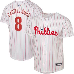 Maillot de joueur blanc pour enfants et jeunes des Phillies de Philadelphie, Castellanos 8, vêtements de baseball anti-humidité - Product Image 1