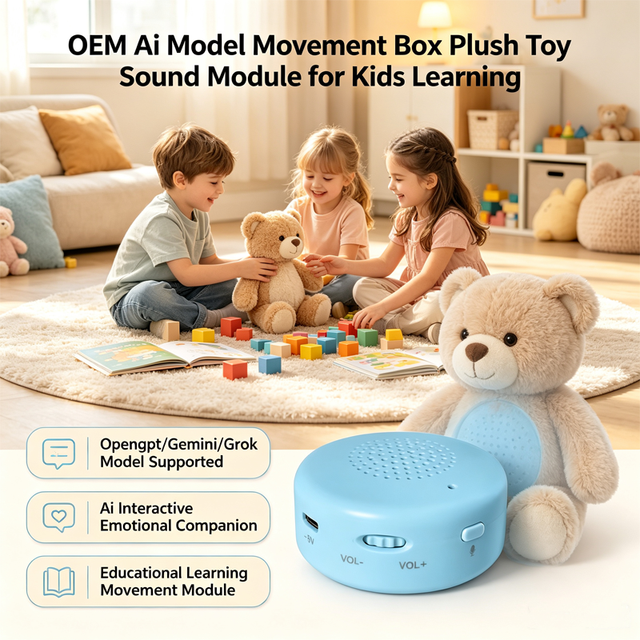 Wholesale Original Ai Interactive Bear Toy Talking Plush Doll Sound Box WiFi Connection Children Educational Learning Module