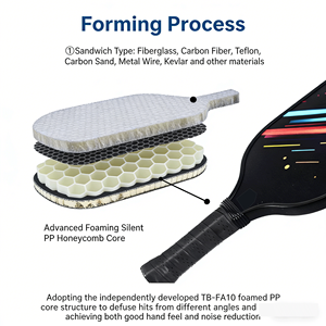 Raquette de pickleball professionnelle en fibre de carbone brute, surface texturée pour un spin maximal, légère pour les joueurs amateurs et professionnels - Product Image 5