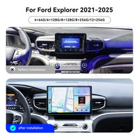 ZWNAV 13,0 pouces PX6 4+64 Radio Android 15 Lecteur multimédia de voiture pour Ford Explorer 2021-2025 GPS de voiture Audio Radio Stéréo Unité principale