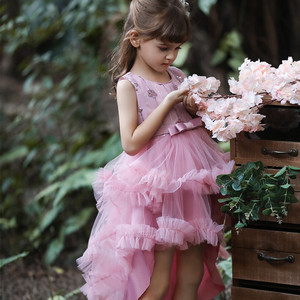 Girls Princess Tutu Dress Pink Tulle Skirt Stage Performance Costume For Children 5811 - Product Image 4