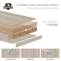 Panneau en MDF mélaminé à grain de bois 4x8 pieds (1220x2440 mm) pour la décoration intérieure de cuisine et de salle de bain, ignifuge, résistant à l'humidité, décoratif