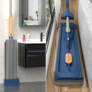 Mopa de limpieza de suelos planos grande de 42 cm al por mayor, herramienta de limpieza de agua con auto-limpieza para el hogar, mango telescópico, paño para barrer el polvo sin esfuerzo - Product Image 3