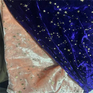 Warp 95 poliéster 5 spandex franela poliéster elástico pleuche Corea tela de terciopelo estrella dorada para vestido completo - Product Image 5