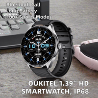 Montre connectée pour hommes et femmes, 1.39 pouces, pour appels, montre de sport, plus de 100 modes sportifs, surveillance de la fréquence cardiaque/SPO/du sommeil/du podomètre