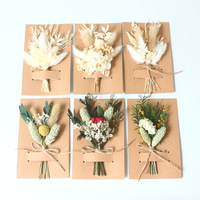 Mini-bouquets de fleurs séchées chinoises transfrontalières, cartes de vœux colorées pour anniversaire, Noël, fête des Mères, bénédicteurs et souvenirs