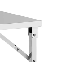 Table de travail pliable en acier inoxydable, portable, robuste, pour la restauration, le camping en plein air
