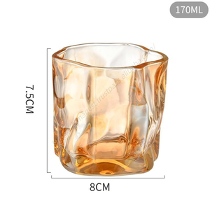 Verre à vin transparent de forme irrégulière de haute qualité en gros, 170 ml, 250 ml, pour whisky et bière - Product Image 5