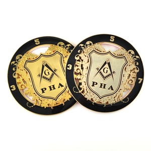 Emblema Masónico Redondo de Metal de 3 Pulgadas para Automóvil, Escudo de la Princesa Hall, PHA 357, Regalia Masónica - Product Image 2