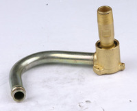 Tuyau d'incendie flexible en laiton/aluminium de 3/4 pouce avec joints pivotants, finition laiton/chromée pour les incendies de classe A et B