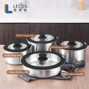 LECOS all'ingrosso OEM ultime tre volte pesante casseruola che serve cibo pentola Pfoa Free pentole pentole in acciaio inox pentole per Set da cucina - Product Image 2
