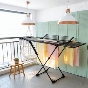 Séchoir à linge multifonctionnel robuste de 27 m avec support de rangement pour vêtements et cintres - Product Image 4