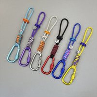 Cordon de parachute tressé personnalisé portable à dégagement rapide pour équipement EDC, avec mousqueton métallique et porte-clés