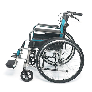 Silla de Ruedas Manual Plegable para Hospital con Marco de Acero al Carbono, Capacidad de Carga de 100 kg, Correa para las Piernas y Cinturón de Seguridad para Discapacitados - Product Image 3