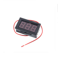 Voltmeter Digital LED Merah 2 Kawat 0.56 Inci 0.56'' DC4.5V-30.0V untuk Pengukur Tegangan Listrik Baterai Mobil Motor