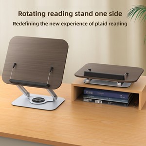 Sujetalibros Multifuncional Color Nogal, Soporte de Lectura Ajustable para Escritorio, para Imágenes y Uso en Oficina, Porta Libros - Product Image 4