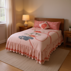 Edredón Doble Lety Tamaño Matrimonial, Bordado Floral, Estilo Clásico, para Todas las Temporadas, Ropa de Cama para el Hogar - Product Image 2