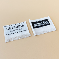 Étiquette de marque en Satin pour vêtements d'enfants, prix d'usine, étiquettes personnalisées, vêtements, marque, étiquette tissée, taille du client, couleur personnalisée