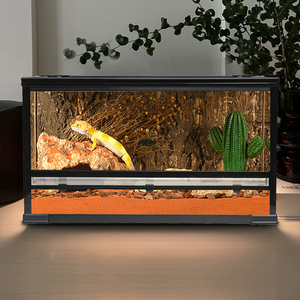 Terrarium en verre Relaxlines, enclos écologique pour <span class=keywords><strong>reptiles</strong></span>, terrarium en verre noir pour <span class=keywords><strong>reptiles</strong></span> - Product Image 5