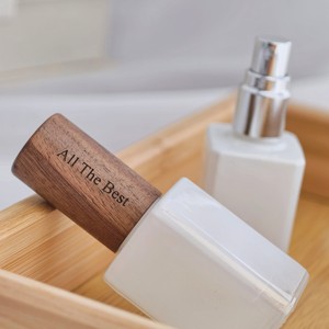 Flacone Spray <span class=keywords><strong>per</strong></span> Profumo Portatile in Vetro Sfumato Bianco da 13ml con Tappo in Noce, Ricaricabile, <span class=keywords><strong>per</strong></span> Viaggi - Product Image 2