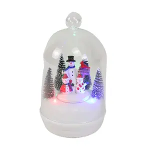 Birthday Thanksgiving New Year Crystal Ball Music Box Rotating Light Ball Gift Igloo Glass Luminous Crystal Ball Lights