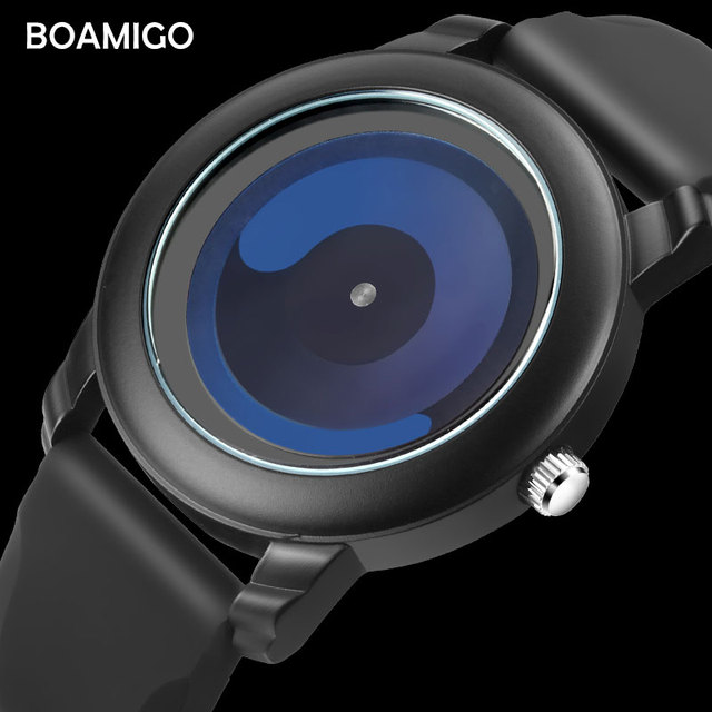 Fashion Men Unisex Watches BOAMIGO Brand 2018 Men Quartz Watches Creative Design Rubber Analog Wristwatches Relogio Masculino