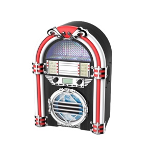Jukebox de bureau LED coloré avec radio FM et lecteur Bluetooth 10 mètres – Style rétro - Product Image 1